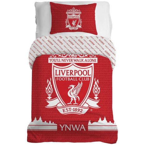 Parure de lit réversible Liverpool FC Rouge et Blanc -135 x 200 cm