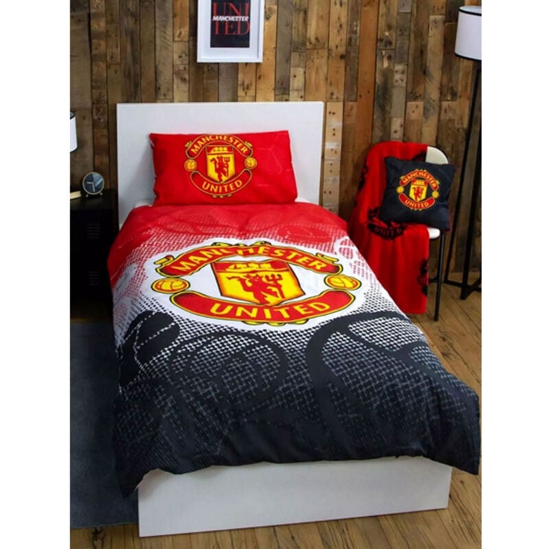 Parure de lit réversible Manchester United FC Logo -135 x 200 cm