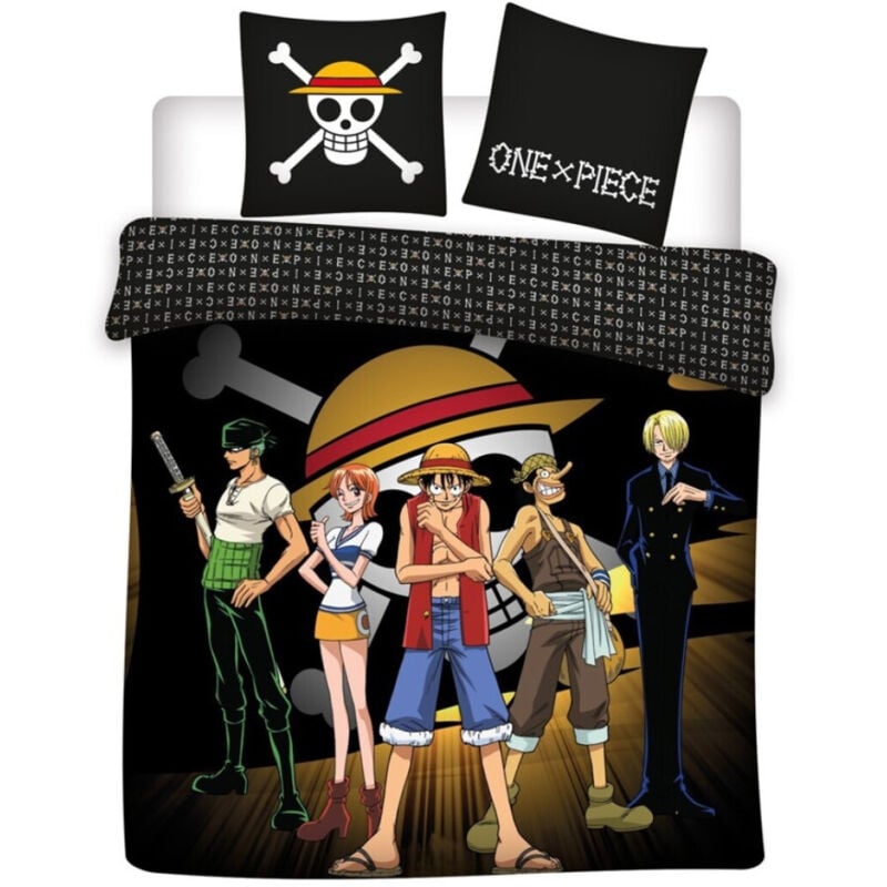 Parure de lit réversible - One Piece - Luffy et son équipage - 240 cm x 220 cm