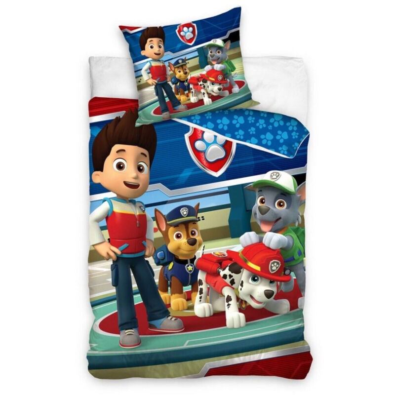 Aymax - Parure de lit réversible Pat'Patrouille - 140 cm x 200 cm