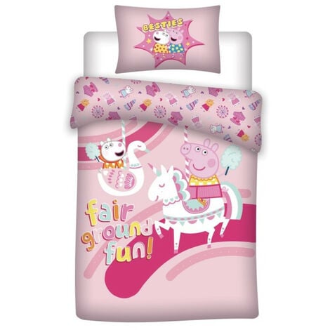 Pack parure de couette enfant 140x200 cm Leo + drap housse 90x190 Blanc  CDAFFAIRES - Achat & prix