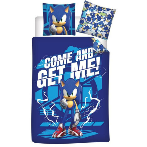 Parure de lit réversible Sonic Come and Get Me - 140 cm x 200 cm