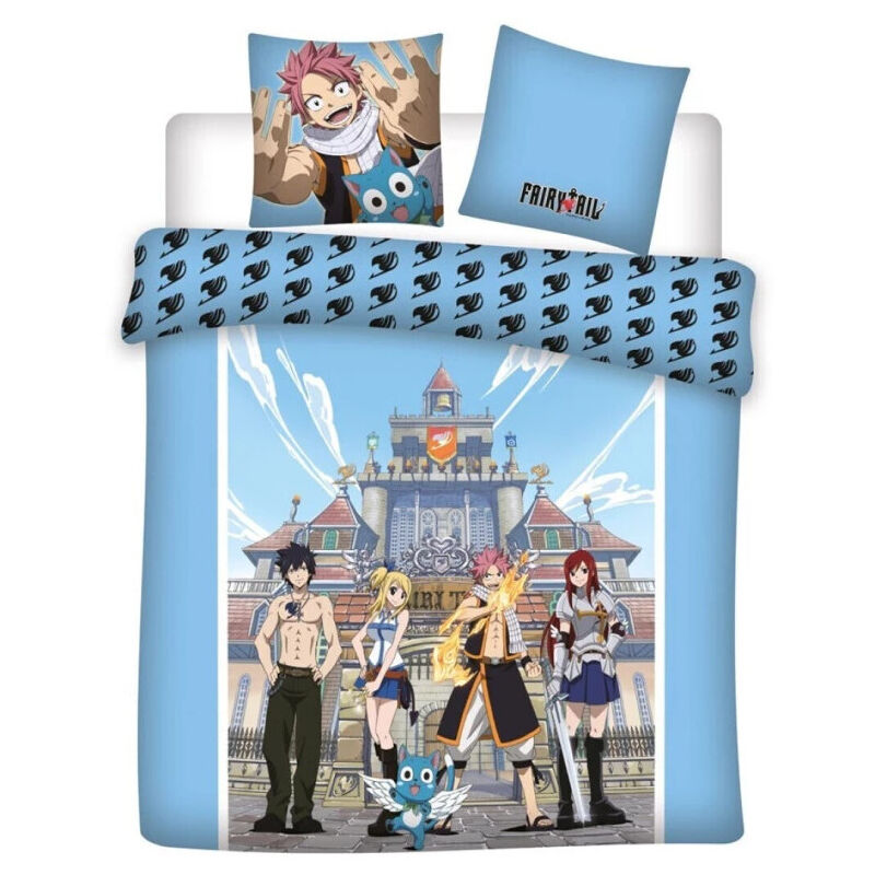 Aymax - Parure de lit réversible Fairy Tail - 240 cm x 220 cm