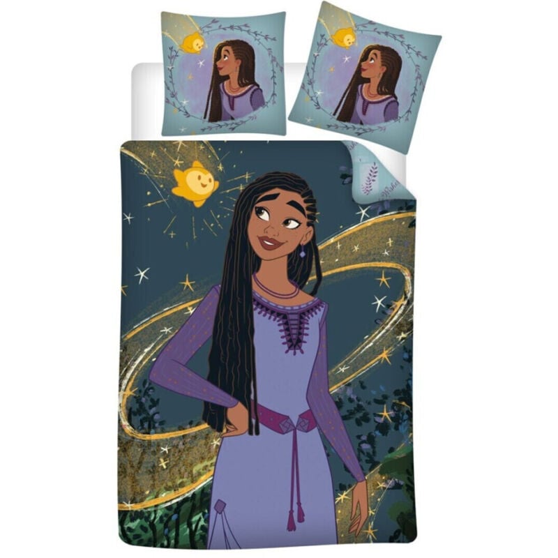Parure de lit réversible - Wish, Asha et La Bonne Etoile - 140 cm x 200 cm