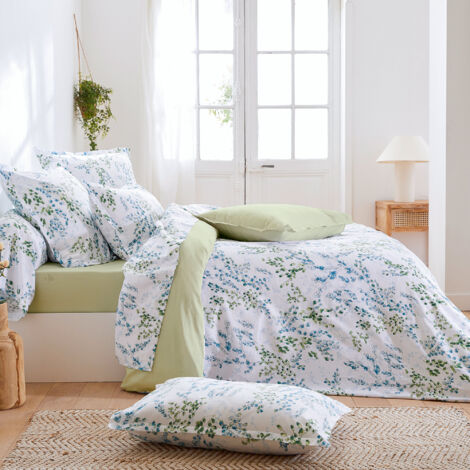 Parure de lit satin de coton ANGÈLE Taie 65x65 cm 240x220 cm