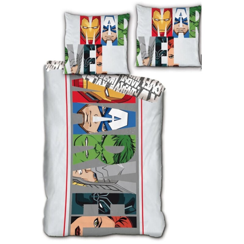 Parure de lit simple Avengers -Marvel- - 140 cm x 200 cm