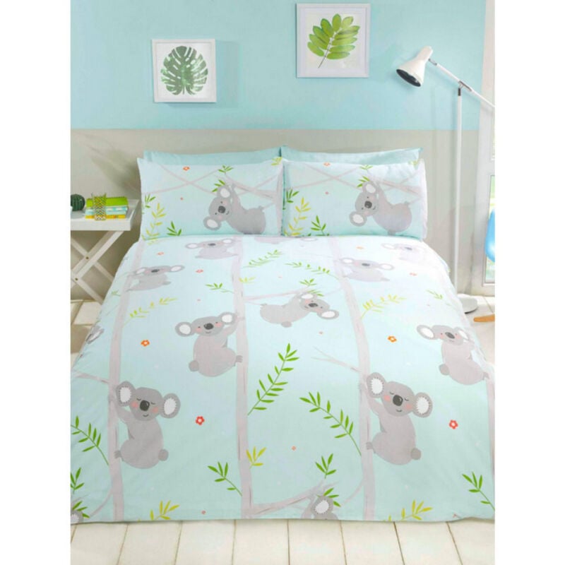Parure de lit simple Et Taie D'oreiller Koala Fun - 135 cm x 200 cm