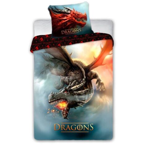 Parure de lit sous licence 140x200cm FLYING DRAGON