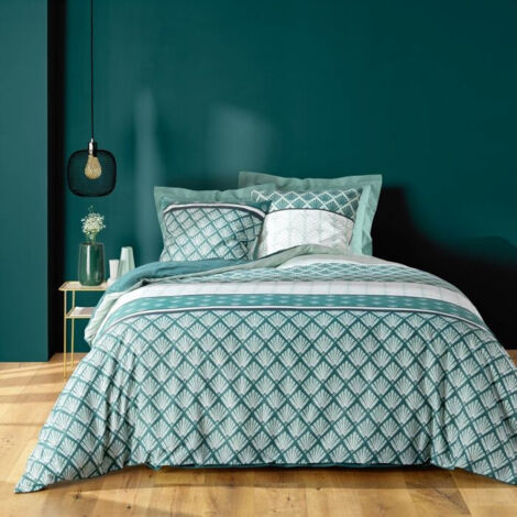 Parure de lit Stria Emeraude 240x220