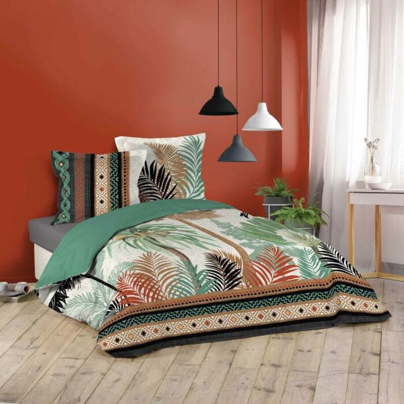 Douceur D'intérieur - parure 3 p. 260 x 240 cm imprime 42 fils dessin place terra nova