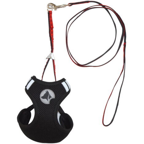 Parure Guinzaglio e pettorina Mesh Hiking per cani: Rosso M
