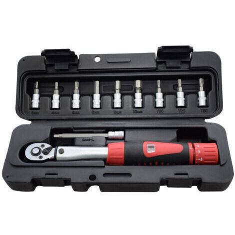 Paryou – 1/4"-Drehmomentschlüssel 5–25 Nm – Präzises Drehmoment mit hörbarem Klick – 220 mm Länge – Werkzeug für Fahrrad- und Motorradreparaturen – DR 5–25 Nm