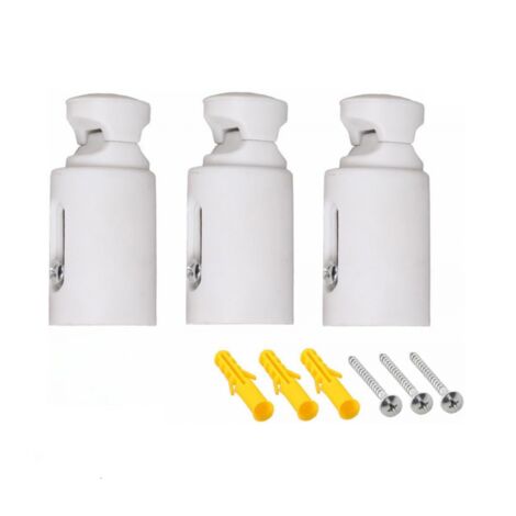 Paryou – Lot de 3 supports muraux pour radiateurs – Acier robuste – Espacement réglable 75-95mm – Pour radiateurs droits et incurvés