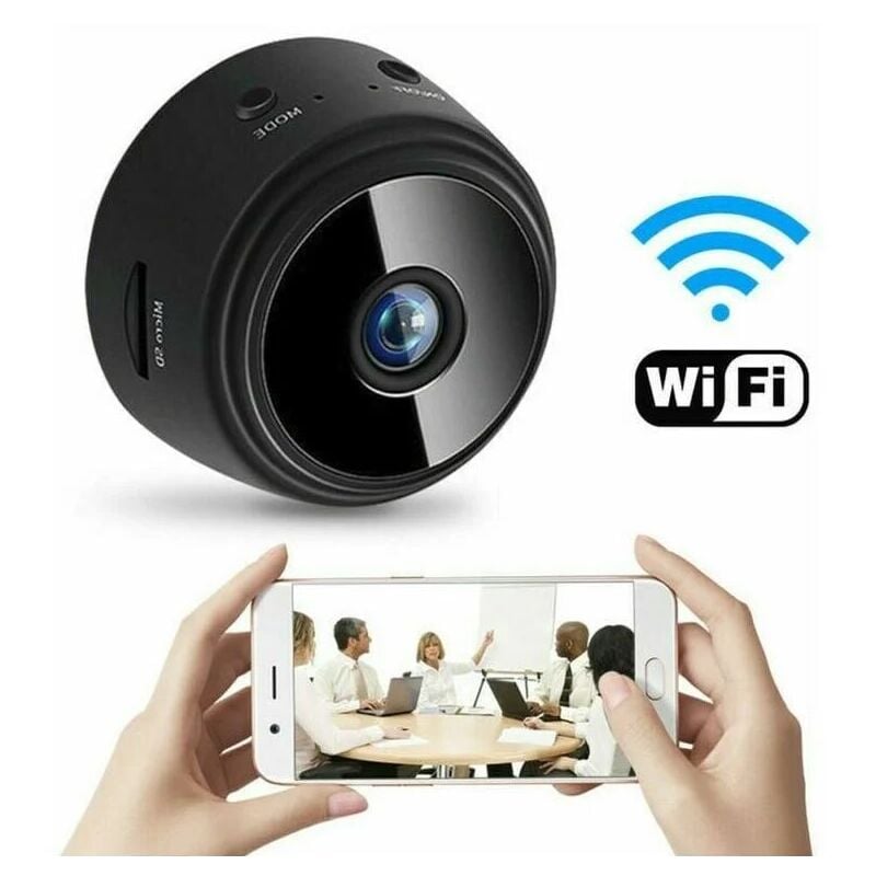 Csparkv - Pas de carte mémoire)Mini caméra espion sans fil hd WiFi cctv caméra avec vision nocturne et détecteur, caméra de surveillance vidéo de