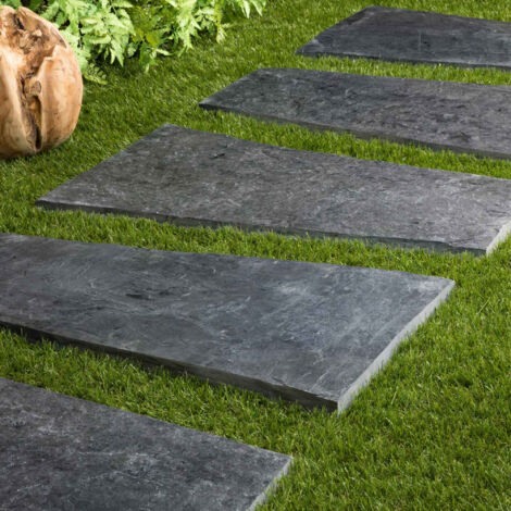 Pas Japonais Ardoise Naturelle - Trapèze 80x50-30 cm - Gris