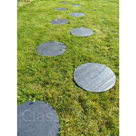 Pas Japonais Ardoise Rond 30