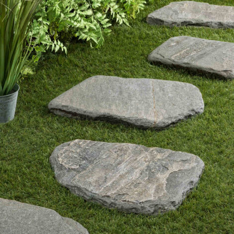 Pas japonais en pierre naturelle Kavalas – Petit format irrégulier gris – Pour allées et jardins – Résistant aux intempéries