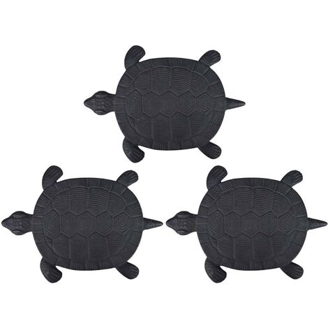 Pas japonais motif tortue Lot de 3 - Noir