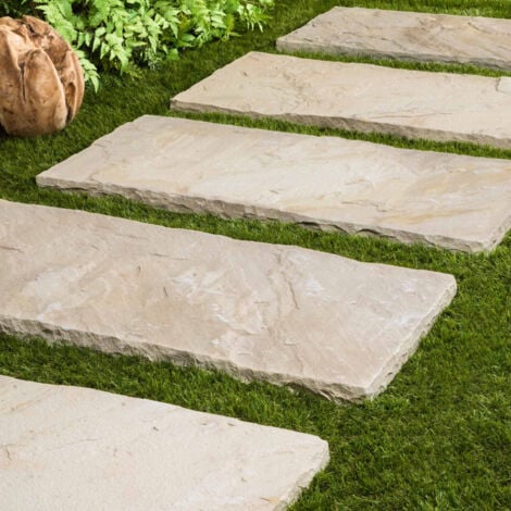 Pas Japonais Pierre Naturelle Grès Kandla - 100x50 cm - Beige