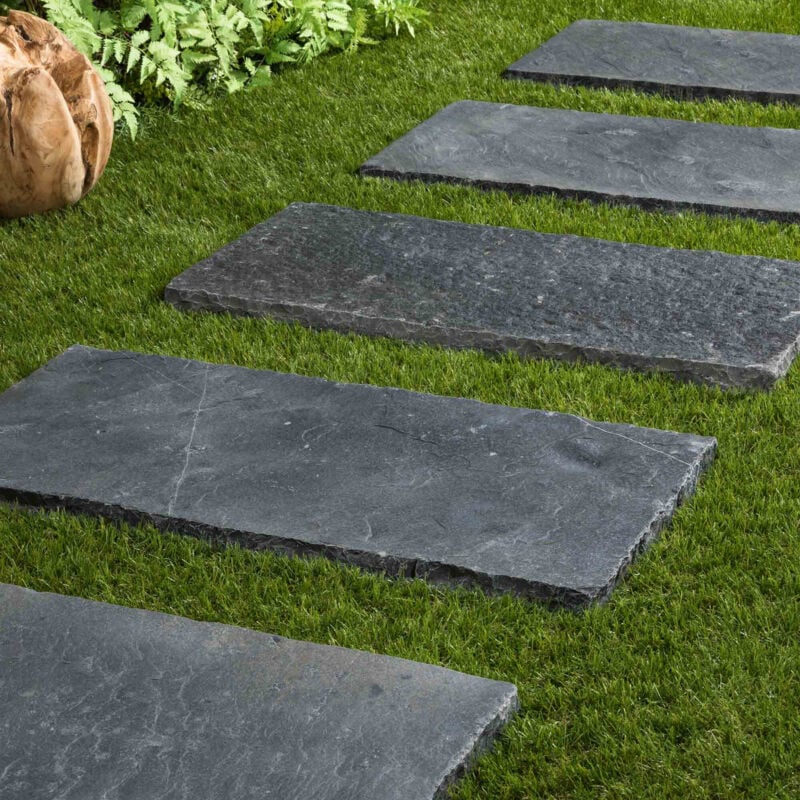 Ro'ma Nature - Pas Japonais Pierre Naturelle Tandur - 80x40 cm - Noir