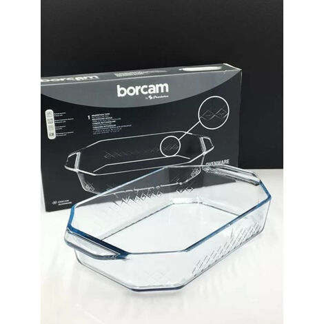 Pasabahce Borcam Premium Auflaufform Rechteckig, hitzebeständig, Backform hitzebeständig, Familienessen 2,7L