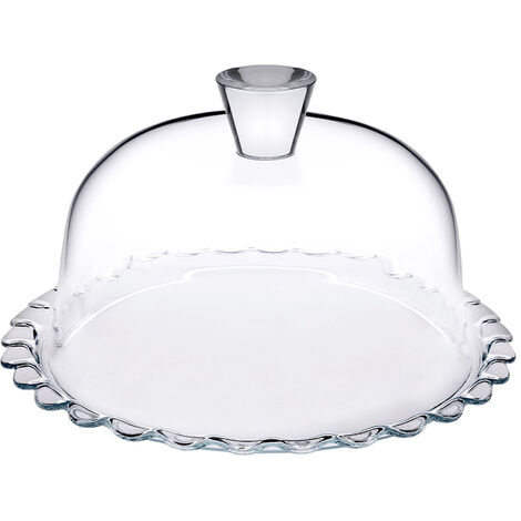 Pasabahce - Plat à pâtisserie avec cloche 26 cm (lot de 2)