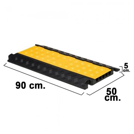 Pasacables para suelo 5 canales 90x50x5 cm.
