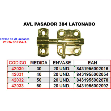 Pasador 384 latón - 50 mm