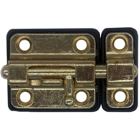 Pasador cerrojo base plástica 35 mm dorado