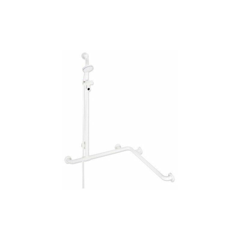 

Pasamanos ajustable, longitud de manguera 1100 mm, aluminio blanco puro - Hewi