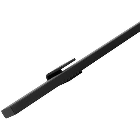 Pasamanos de diseño negro rectangular - 90 cm + 2 soportes