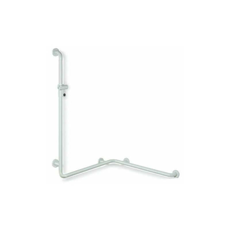 

Pasamanos de ducha SERIE 801 perpendicular 110cm con soporte de ducha azul agua - Hewi