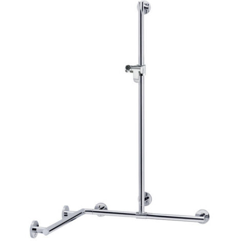 Pasamanos de ducha PLAN con barra de ducha 1097/797/1263 mm, cromado KEUCO