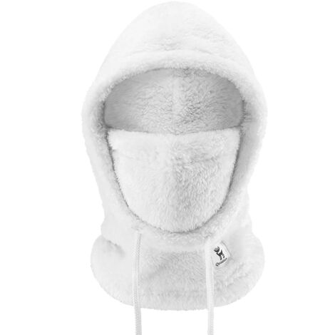 Pasamontañas de esquí Qunature Arctic Velvet, talla M, blanco