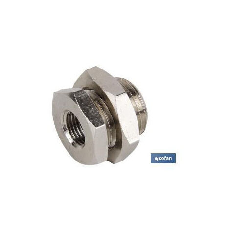 Pasatabiques Latón Niquelado Medida rosca 1/8" - Ø M-16X1.5