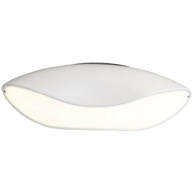 Inspired Mantra Fusion Pasion Oval Ceiling 4 Light E27, Gloss White/White Acrylic/Polished Chrome, cfl Lamps included