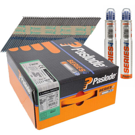 Paslode 3.1 x 90mm IM360 Smooth Nails Bright Finish Box of 2200 + 2 Fuel Cells PAS141076