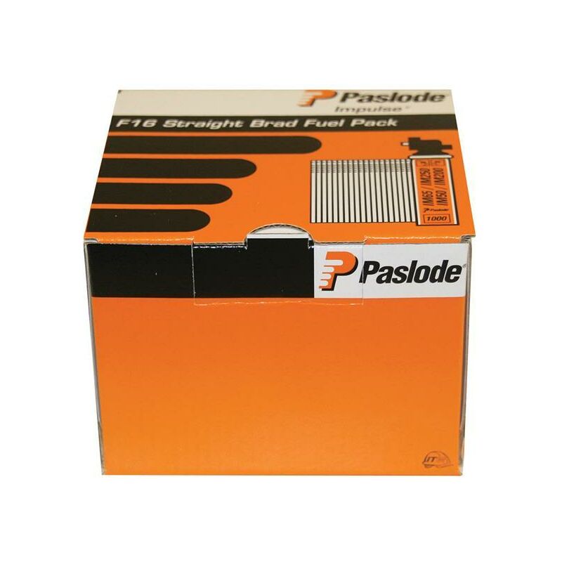 Paslode - 63mm IM65a Galvanised Angled Brads Box of 2000 + 2 Fuel Cells - PAS300274