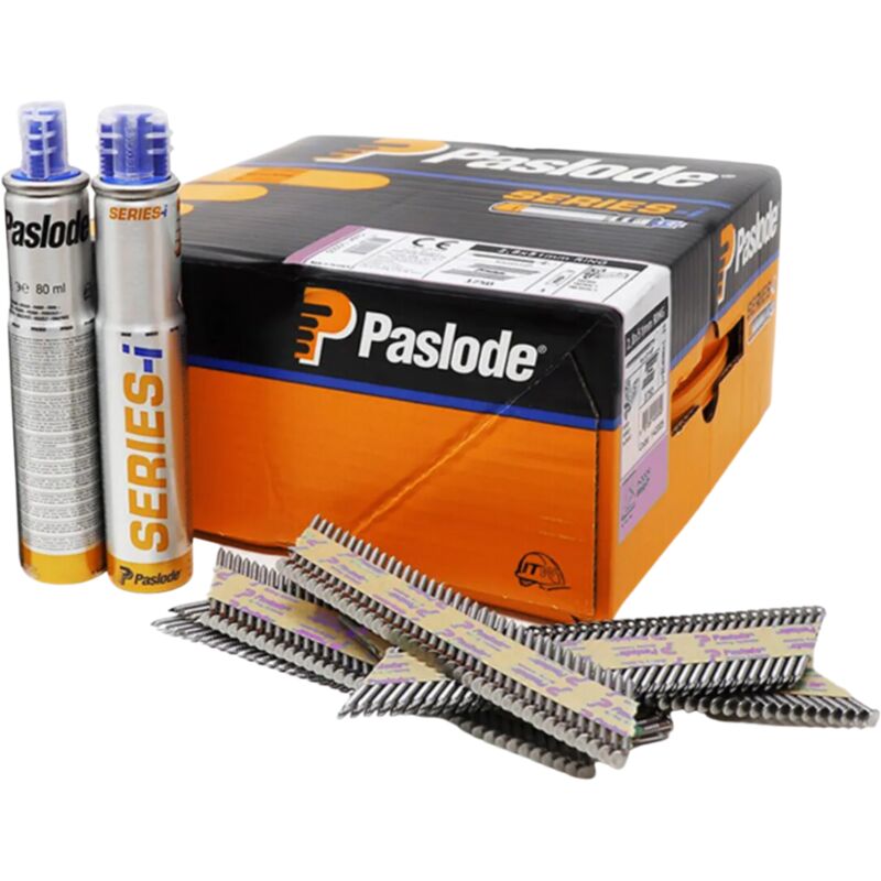 Paslode - 3.1 x 75mm IM360 Ring Nails Galv-Plus Finish Box of 2200 + 2 Fuel Cells