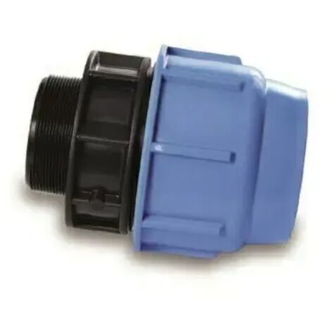 Paso de PE con rosca 75-2,5\' M SELLO AZUL PN16