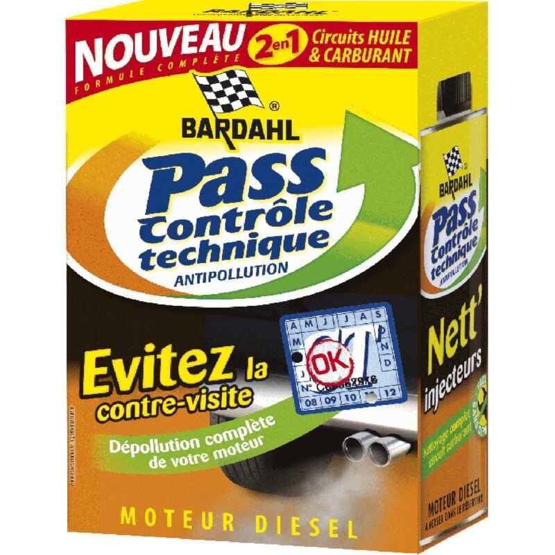 Bardahl - Kit Pass controle technique diesel BA9045 - 2x 300ml