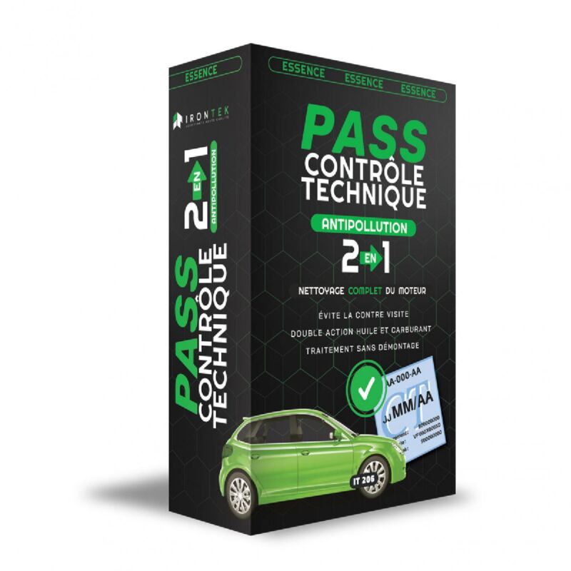 Irontek IT206 Pass Controle Technique Essence antipollution 2x 300ML