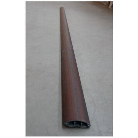 Passage de plancher 50x12mm finition bois Acajou (au metre) adhésif avec couvercle arrondi