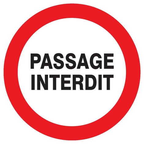 PASSAGE INTERDIT D.300MM NORMASIGN en ADHESIF