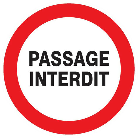 PASSAGE INTERDIT D.80MM NORMASIGN en ADHESIF