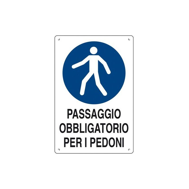 Image of Passaggio obbligatorio per i pedoni cartelli da cantiere polionda