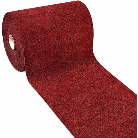 Passatoia Al Metro H50 Cm Su Misura Tappeto Cucina Moquette Ingresso Antiscivolo 100% Made In Italy - Bordeaux