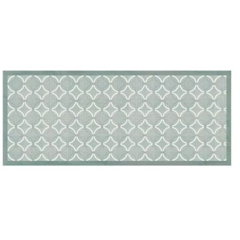passatoia in vinile "runner" fantasia "old style green", 120x50 cm