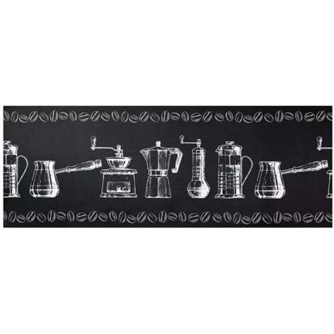 Passatoia Joke Coffee M 24 H 0,50 Olivo - Tappeto Antiscivolo in Vinile per Cucina e Soggiorno, Design Elegante in Colore Olivo
