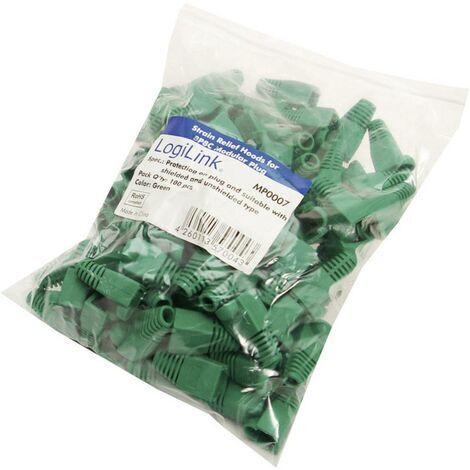 Passe-câble anti-pliage RJ45 LogiLink MP0007 RJ45 vert 100 pc(s) R05018